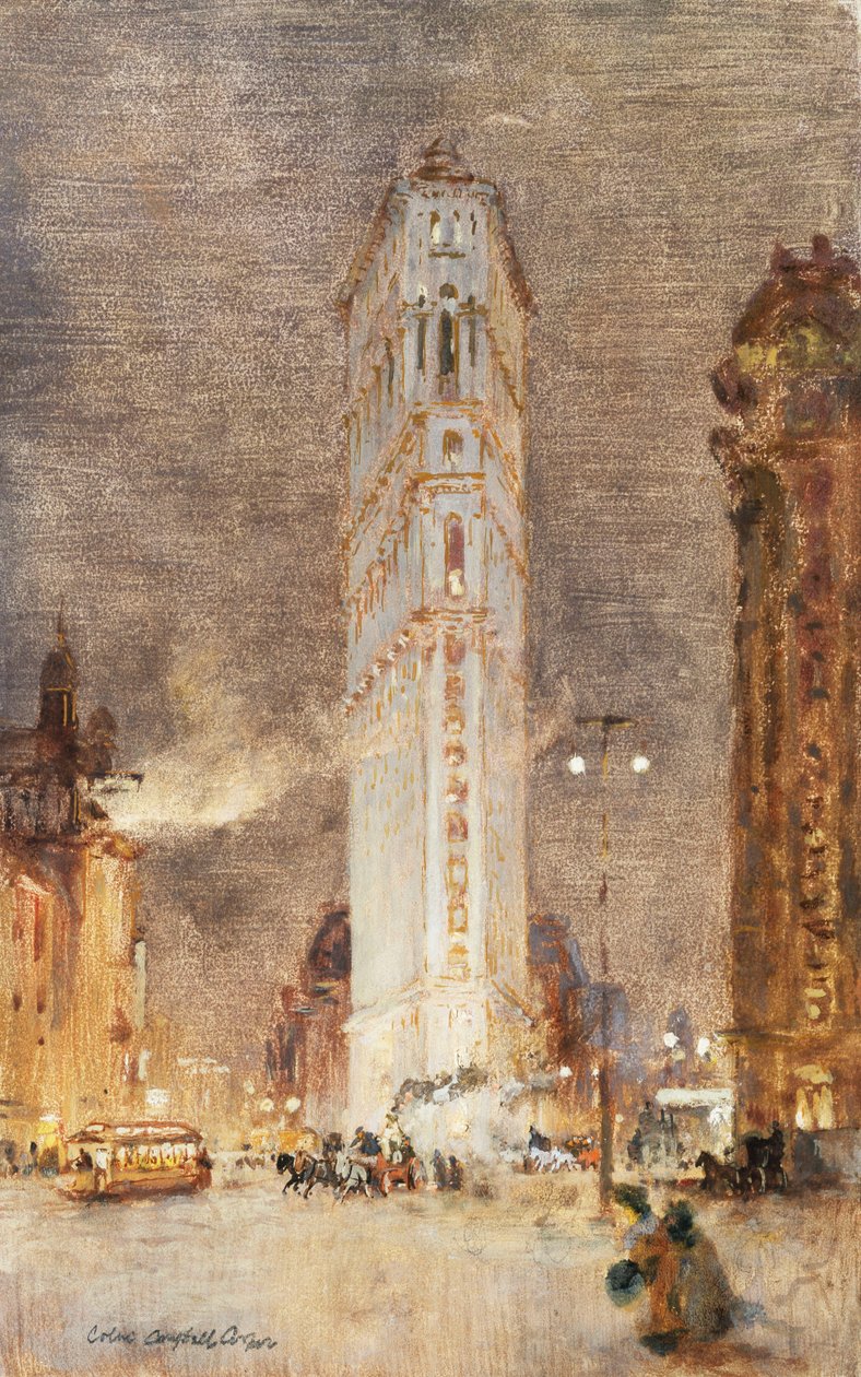 Het Flatiron Building, New York door Colin Campbell Cooper