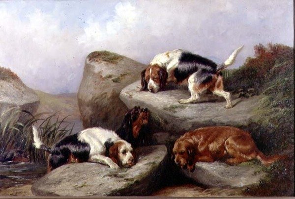 Otterhonden, 1889 door Colin Graeme