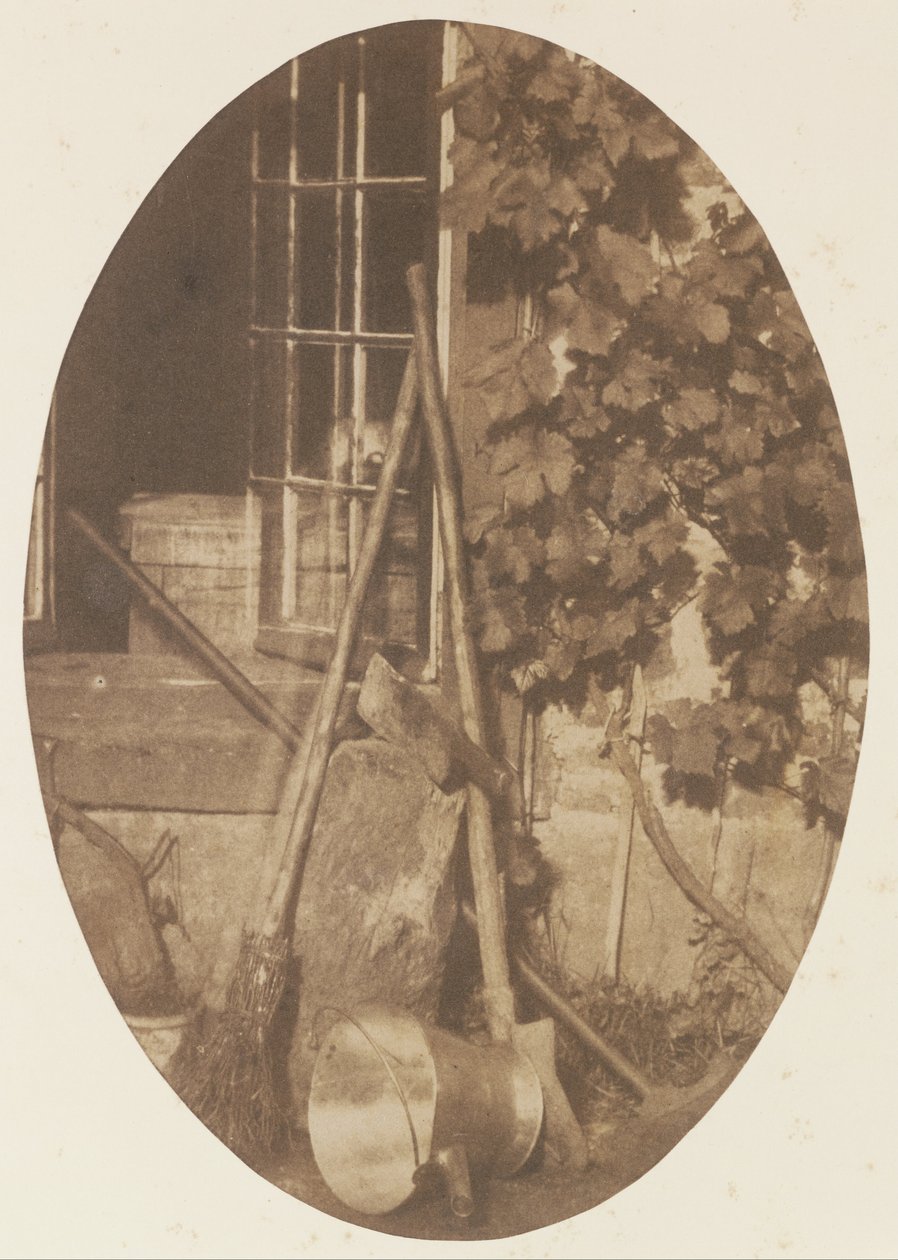 Stilleven met Tuingereedschap door Comte Olympe Aguado