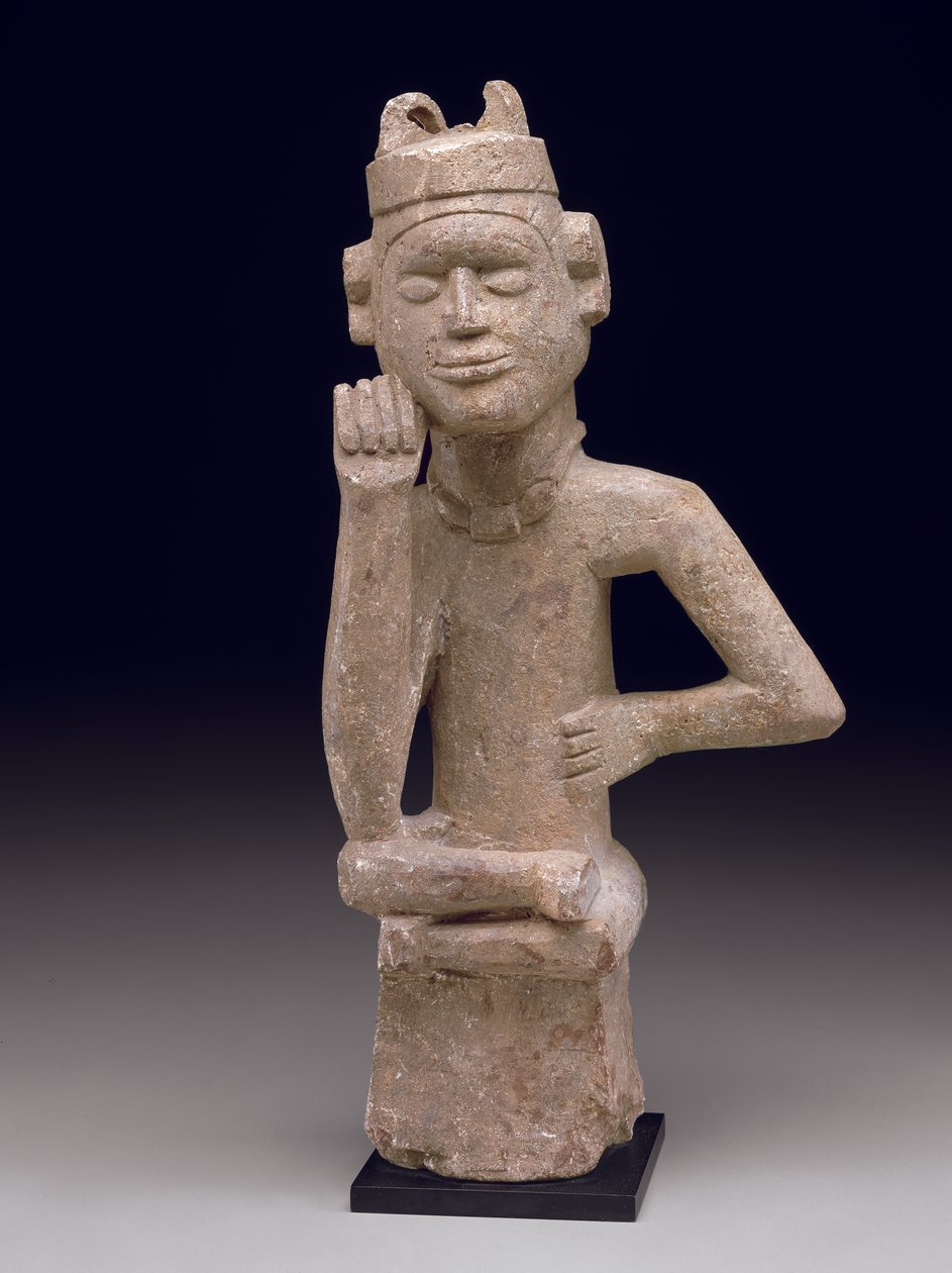 Zittende Mannelijke Figuur (ntadi) door Congolese Congolese