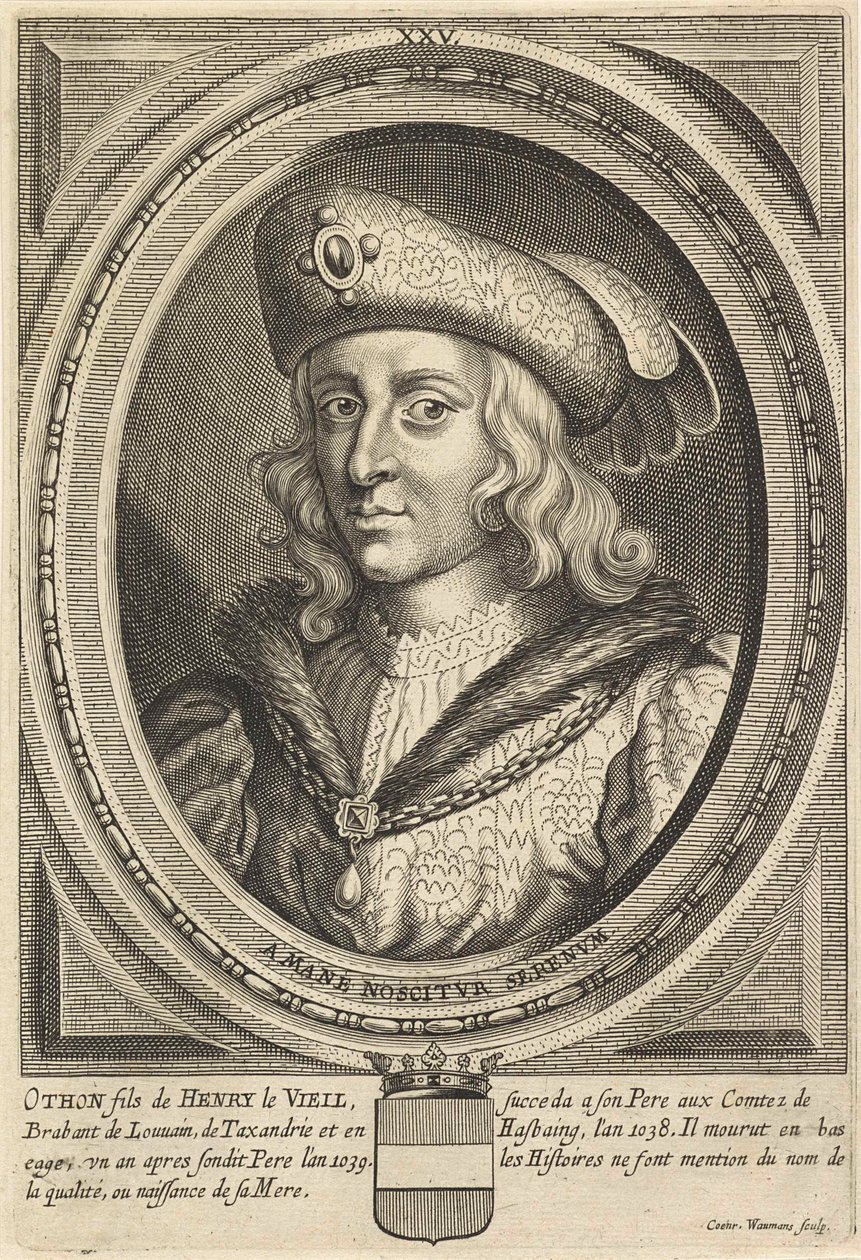 Portret van Otto, Hertog van Brabant en Leuven door Conrad (after) Waumans