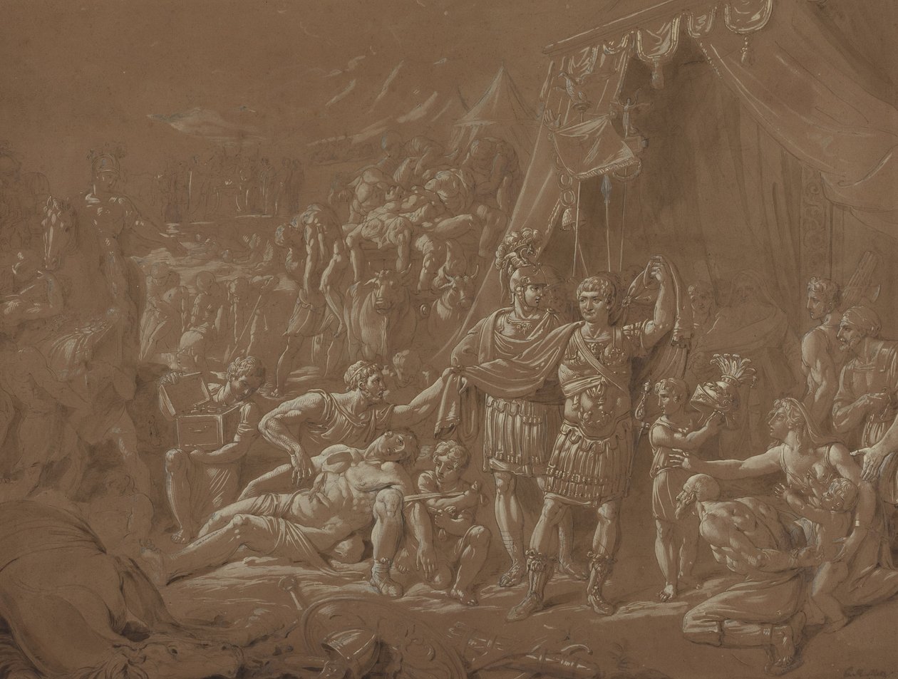 Een scène uit het leven van Trajanus door Conrad Metz