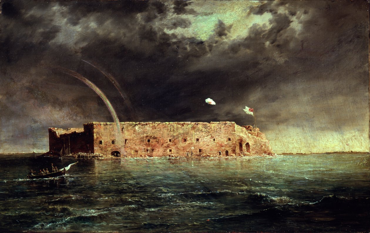 Uitzicht op Fort Sumter, South Carolina, 1863 door Conrad Wise Chapman