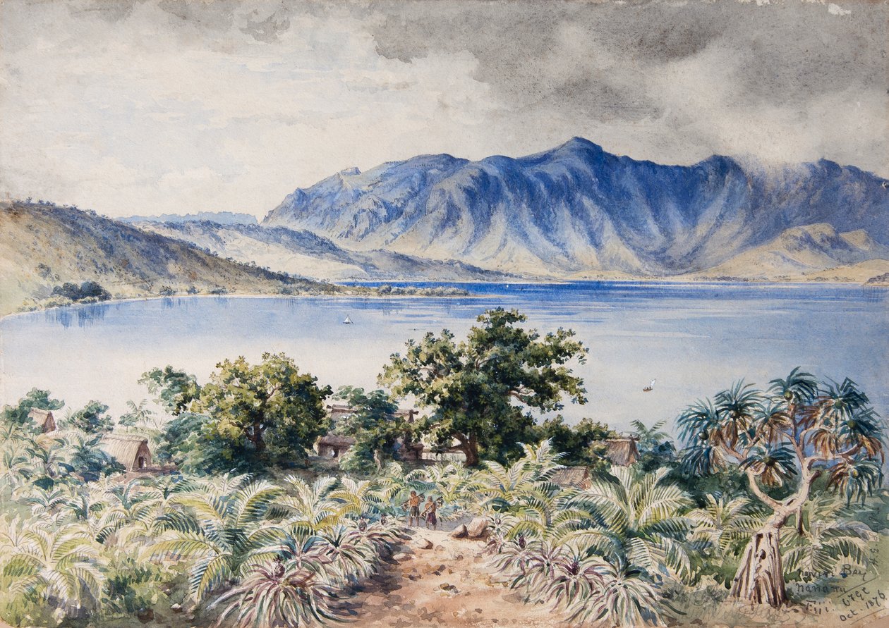 Naiviri Bay, Nananu, Fiji 1876 door Constance Frederica Gordon Cumming