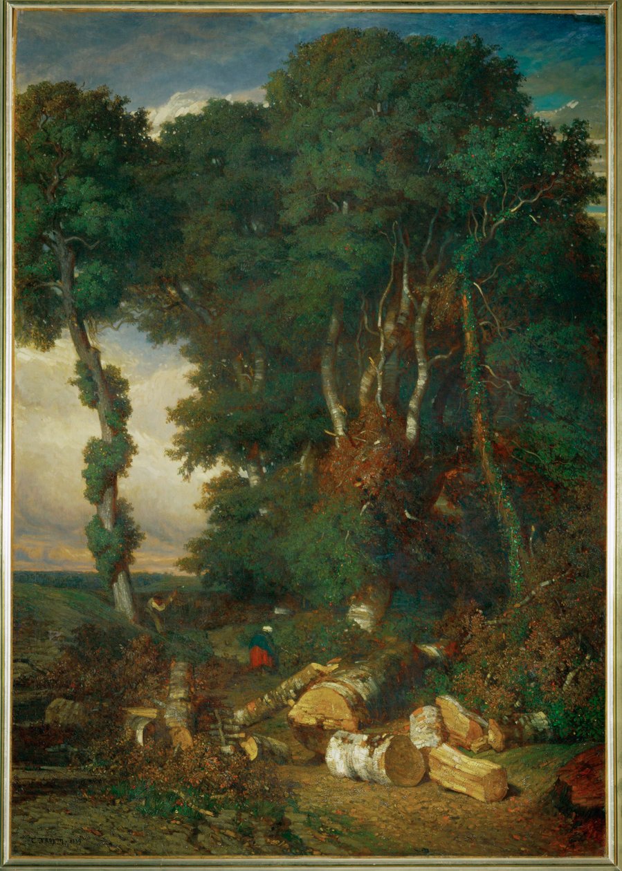 De houthakkers door Constant-Emile Troyon