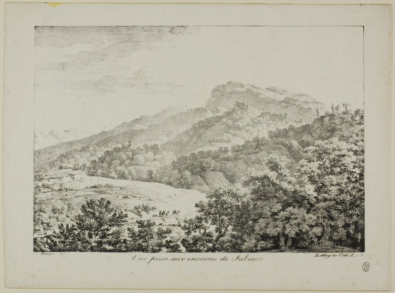 Uitzicht genomen in de regio van Subiaco, van Uitzichten op Italië door Constant Bourgeois