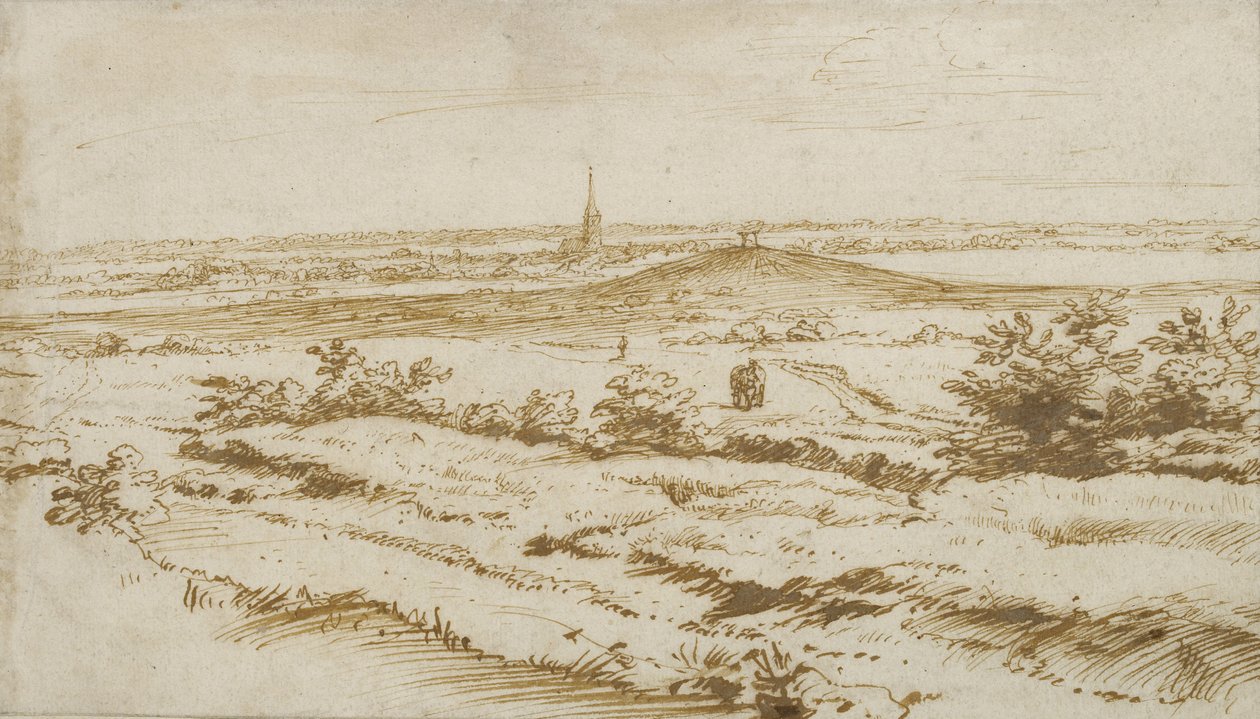 Landschap bij Appeldoorn, 1680 door Constantijn the Younger Huygens
