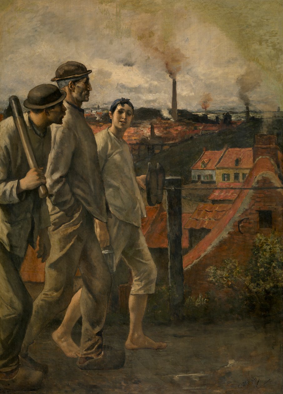 Terugkeer uit de Mijn door Constantin Emile Meunier