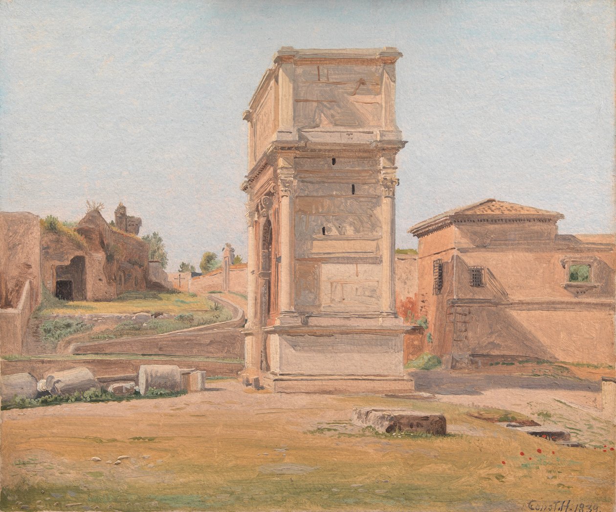 De Boog van Titus in Rome door Constantin Hansen