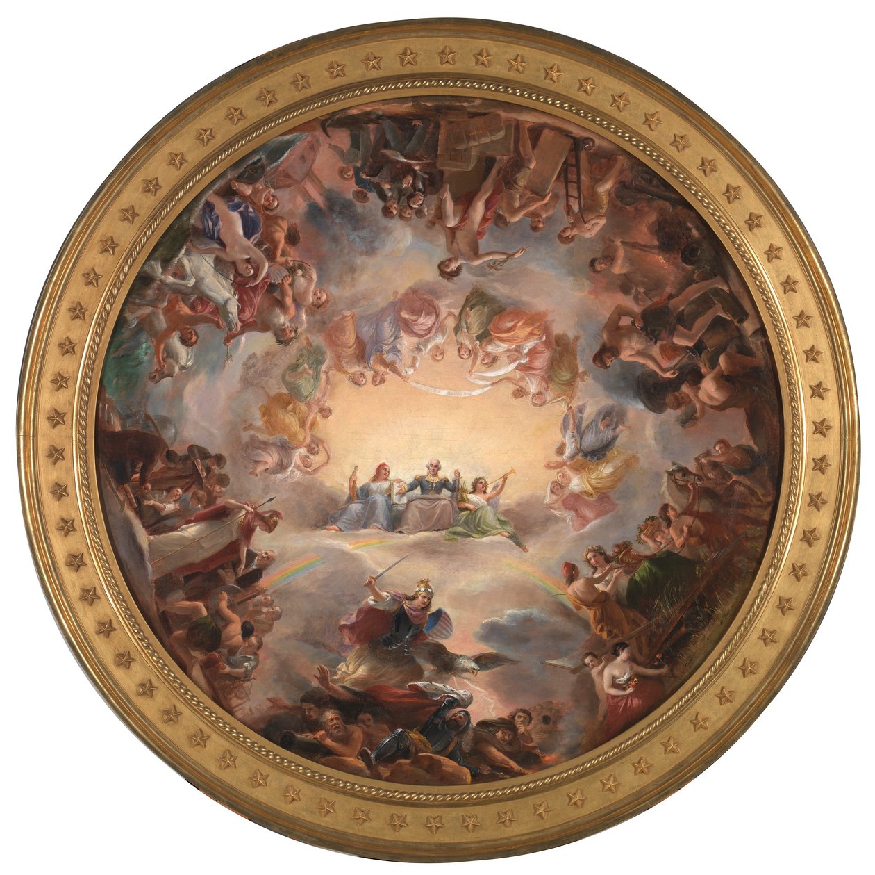 Studie voor de Apotheose van Washington in de Rotunda van het United States Capitol Building door Constantino Brumidi