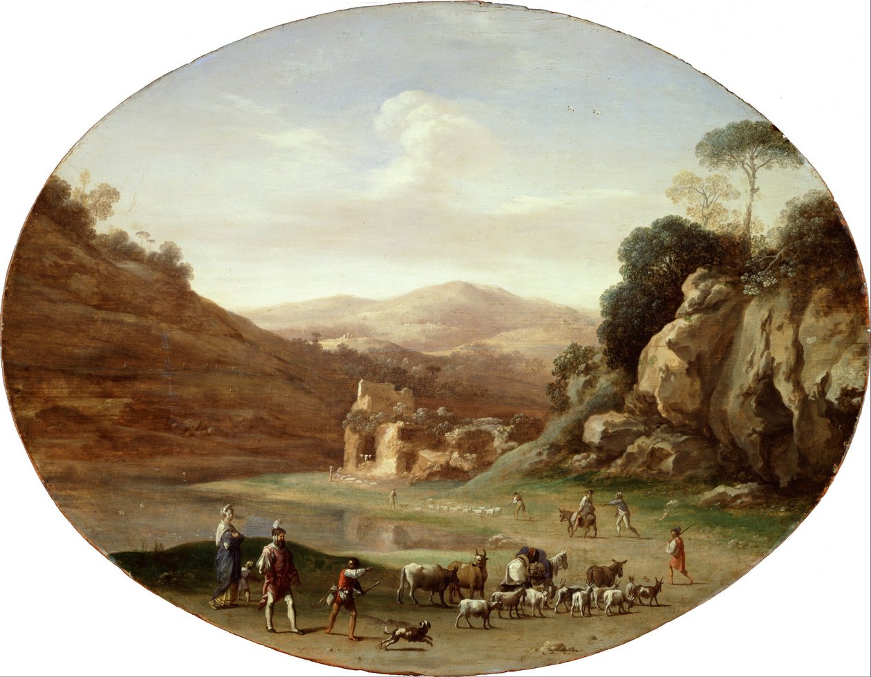 Vallei met Ruïnes en Figuren door Cornelis van Poelenburch