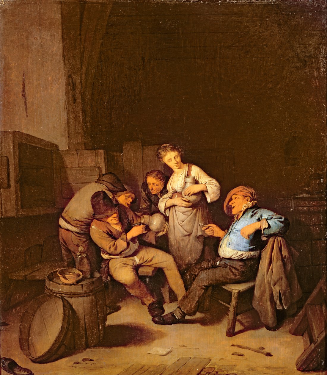 Interieur van een Nederlandse taverne door Cornelis Pietersz Bega