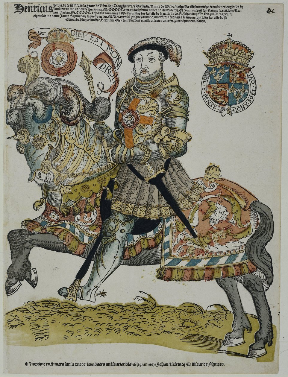 Portret van Hendrik VIII van Engeland door Cornelis Anthonisz. (manner of)