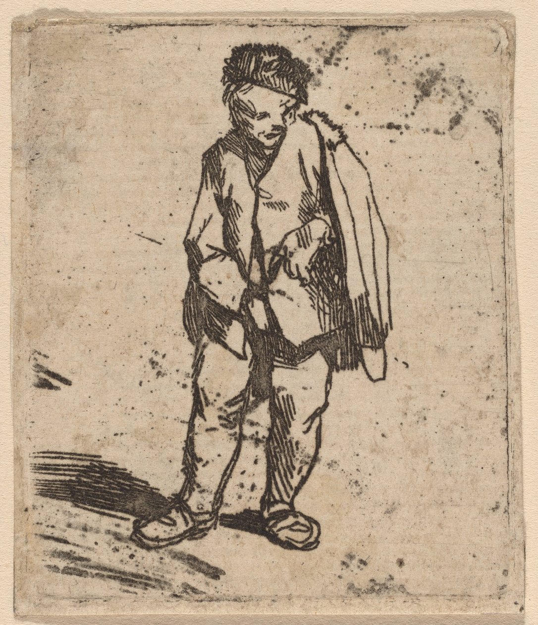 Man in een Korte Mantel door Cornelis Pietersz Bega