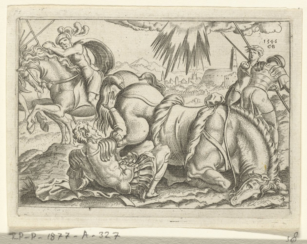 Bekering van Paulus door Cornelis Bos