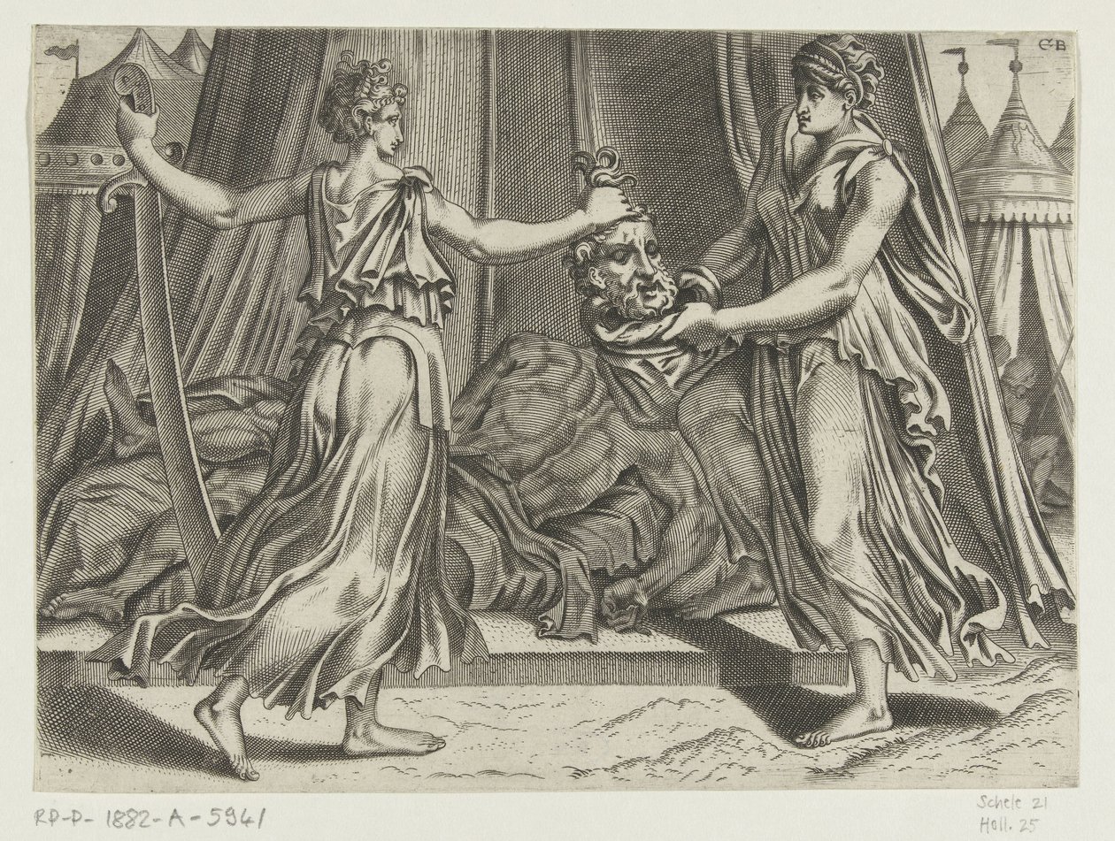 Judit met het hoofd van Holofernes door Cornelis Bos
