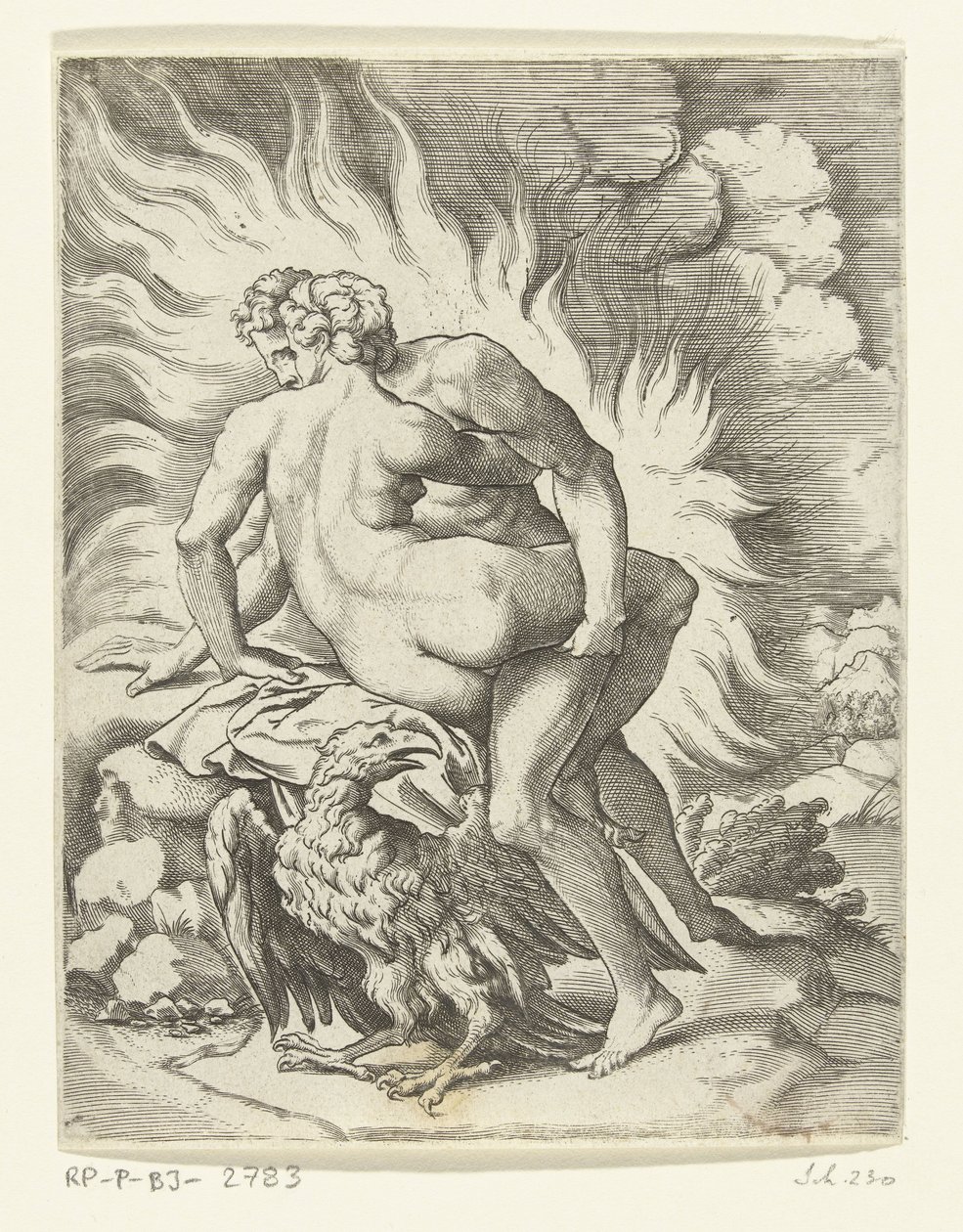 Jupiter en Aegina door Cornelis Bos