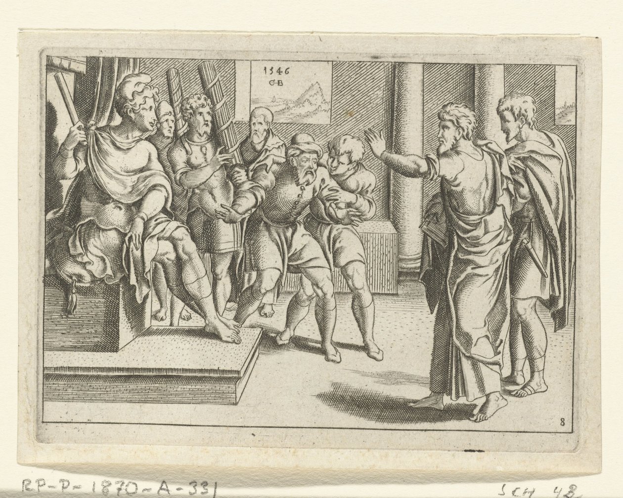 Paulus maakt Elymas blind door Cornelis Bos