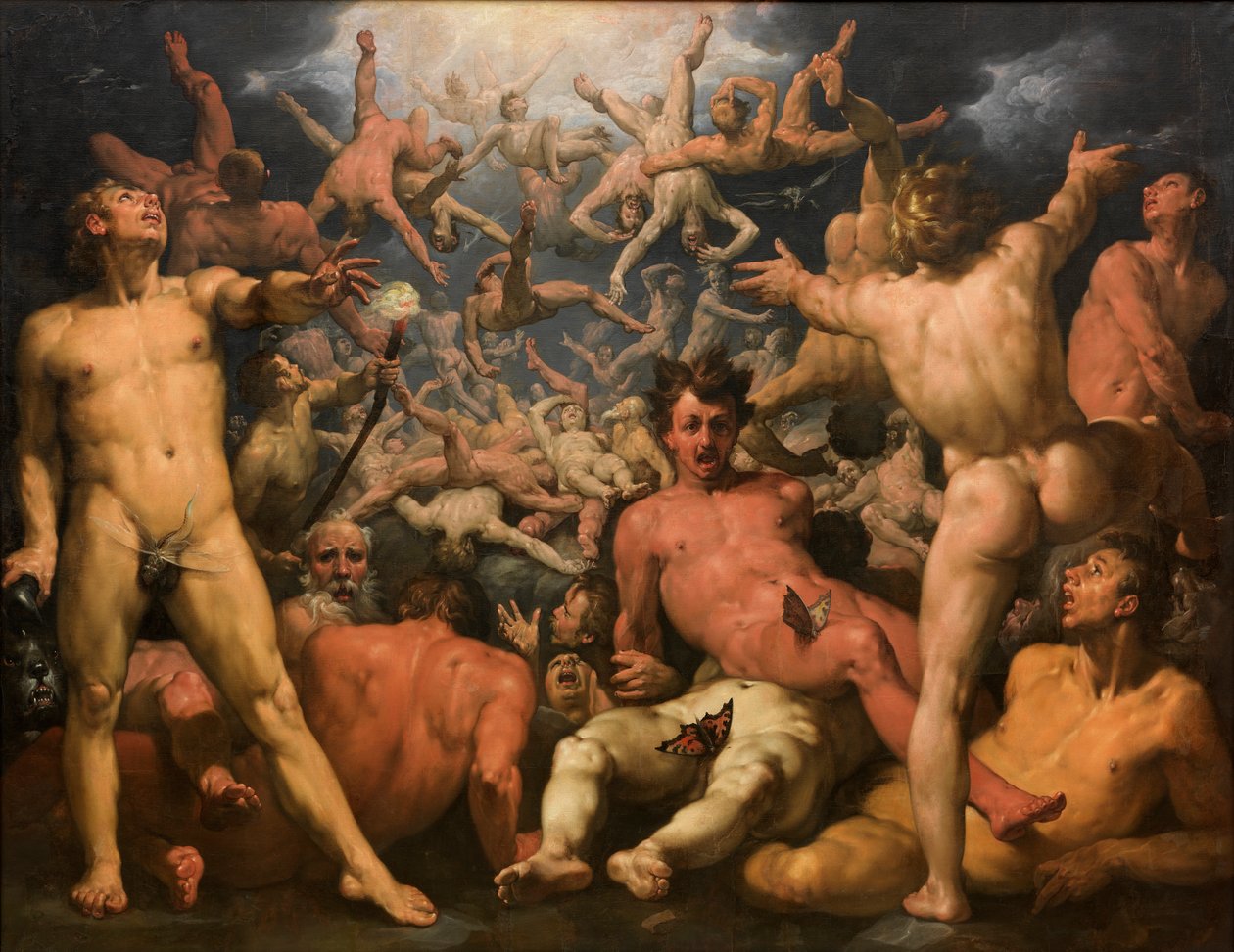 De Val van de Titanen (De Titanomachia), 1588-90 door Cornelis Cornelisz van Haarlem