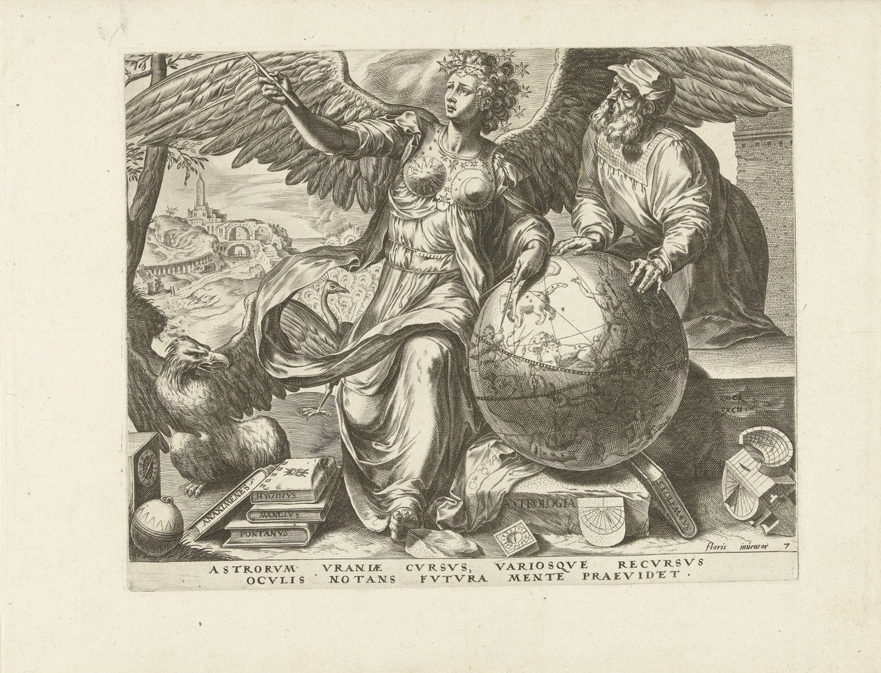 Astrologia (Sterrenkunde) De zeven vrije kunsten (series title) door Cornelis Cort