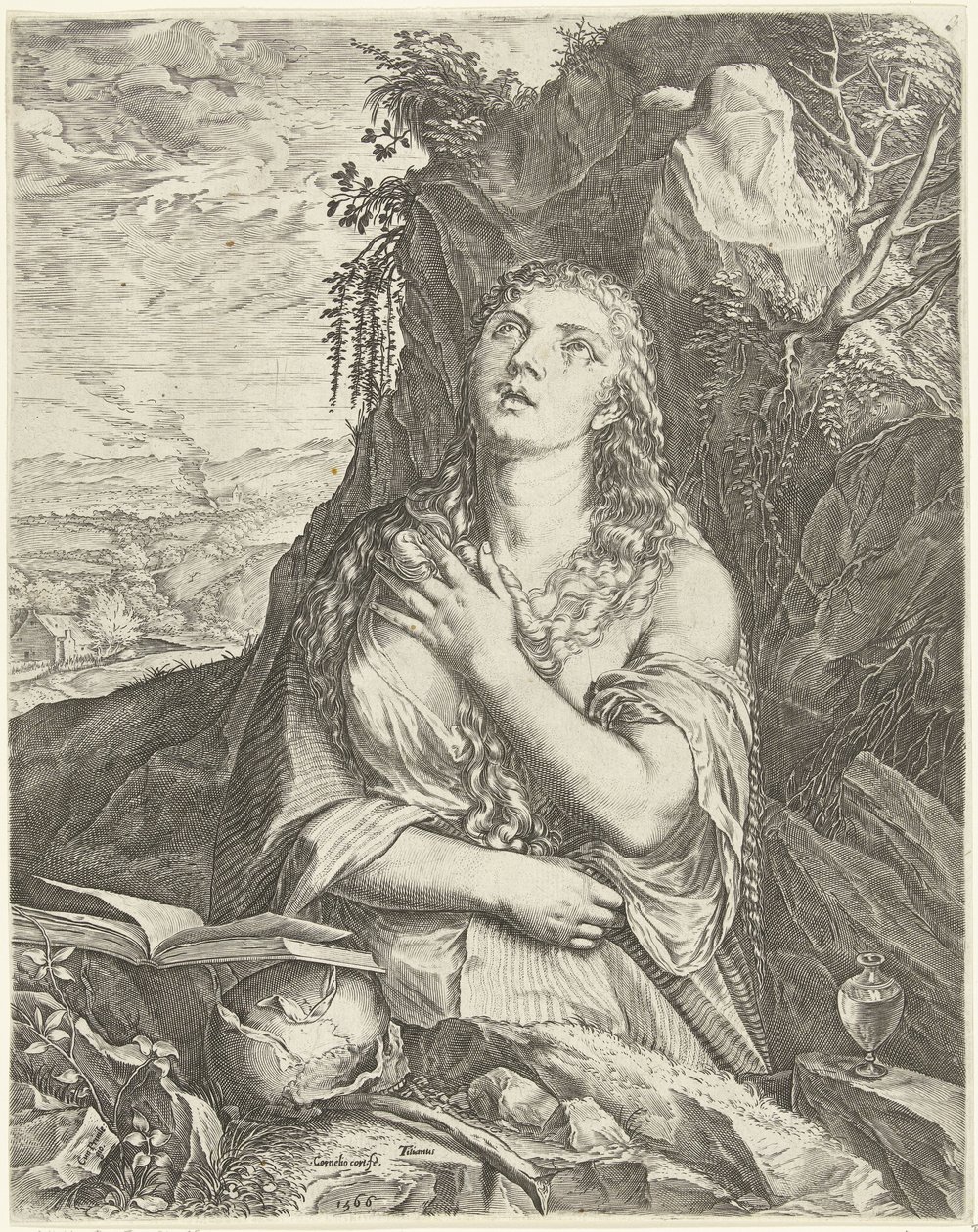 De boetvaardige Maria Magdalena door Cornelis Cort