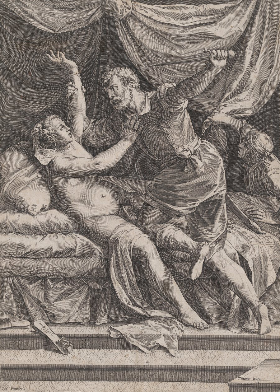 Tarquin en Lucretia door Cornelis Cort