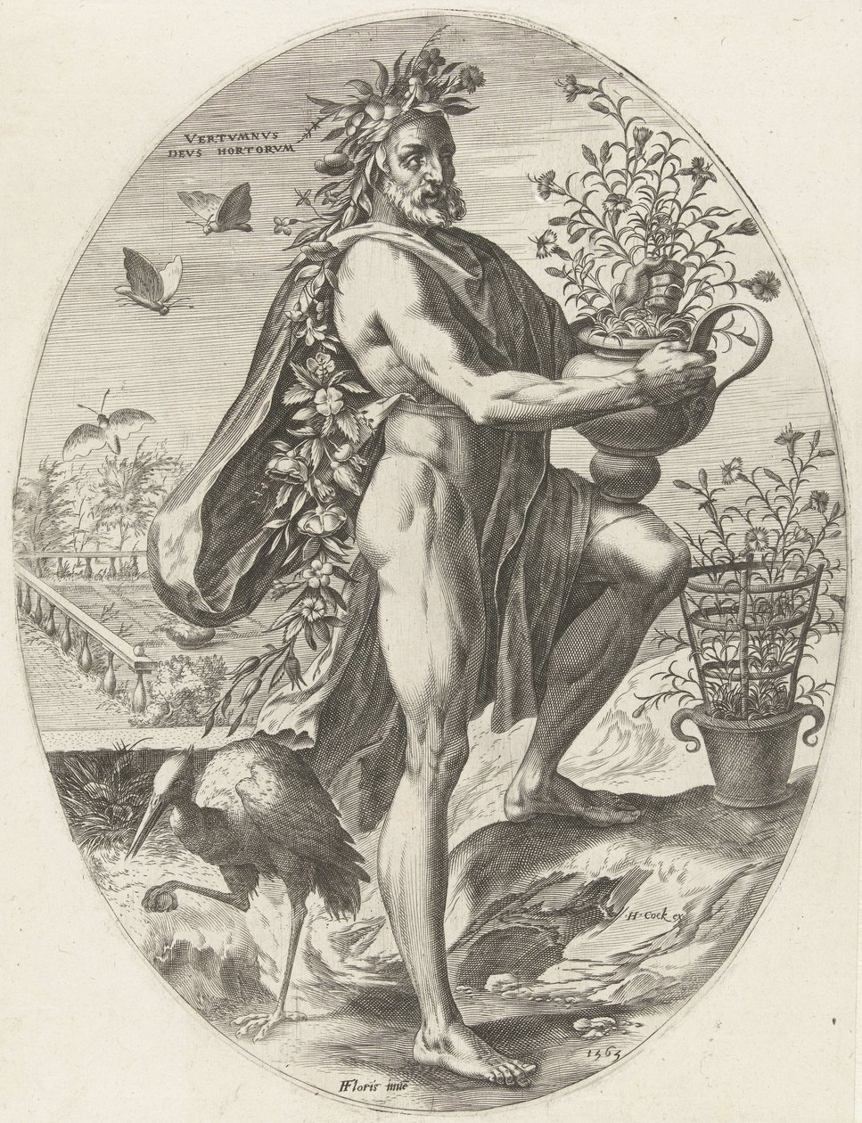 Vertumnus (Goden van de landbouw) door Cornelis Cort