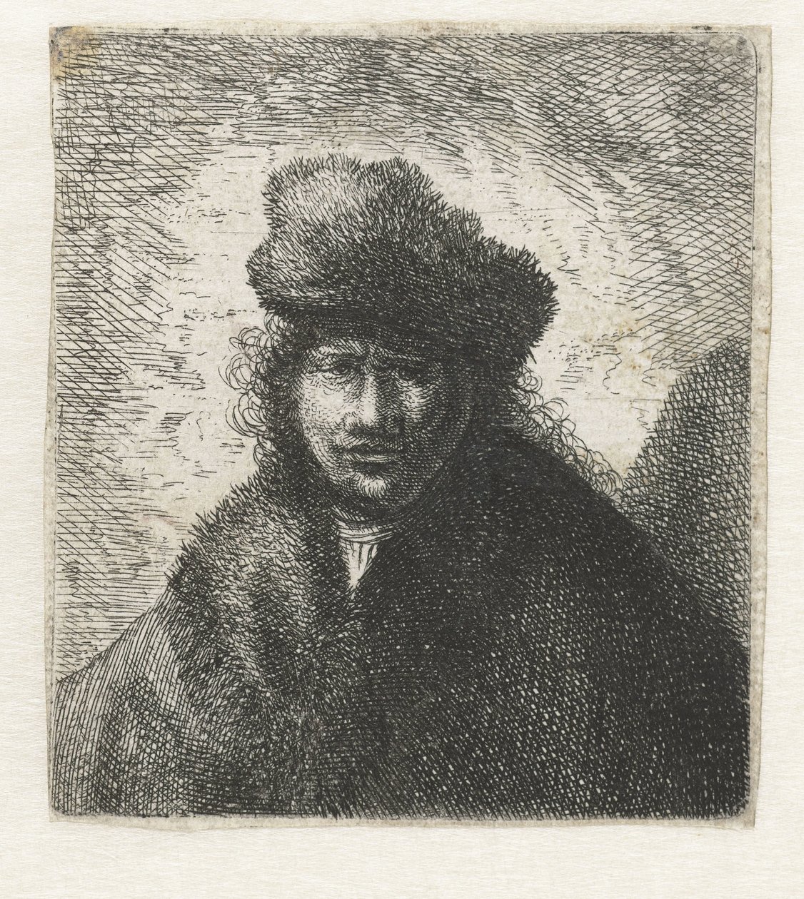 Zelfportret in een schuine bontmuts: buste door Cornelis Danckerts (I) (possibly)