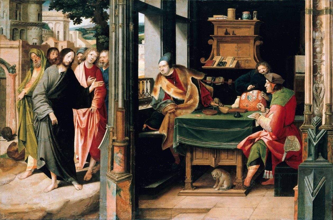 De Roeping van Sint-Mattheüs door Cornelis Engebrechtsz