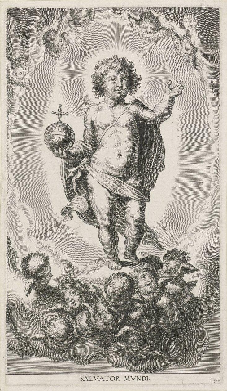 Christuskind met rijksappel door Cornelis Galle (I)
