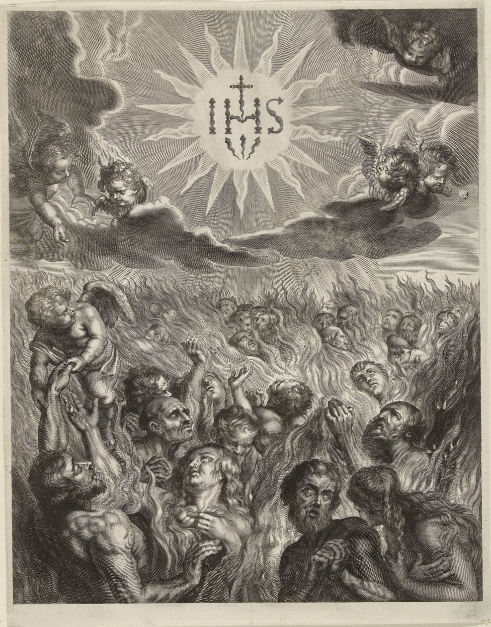 Mensen in het vagevuur door Cornelis Galle (I)