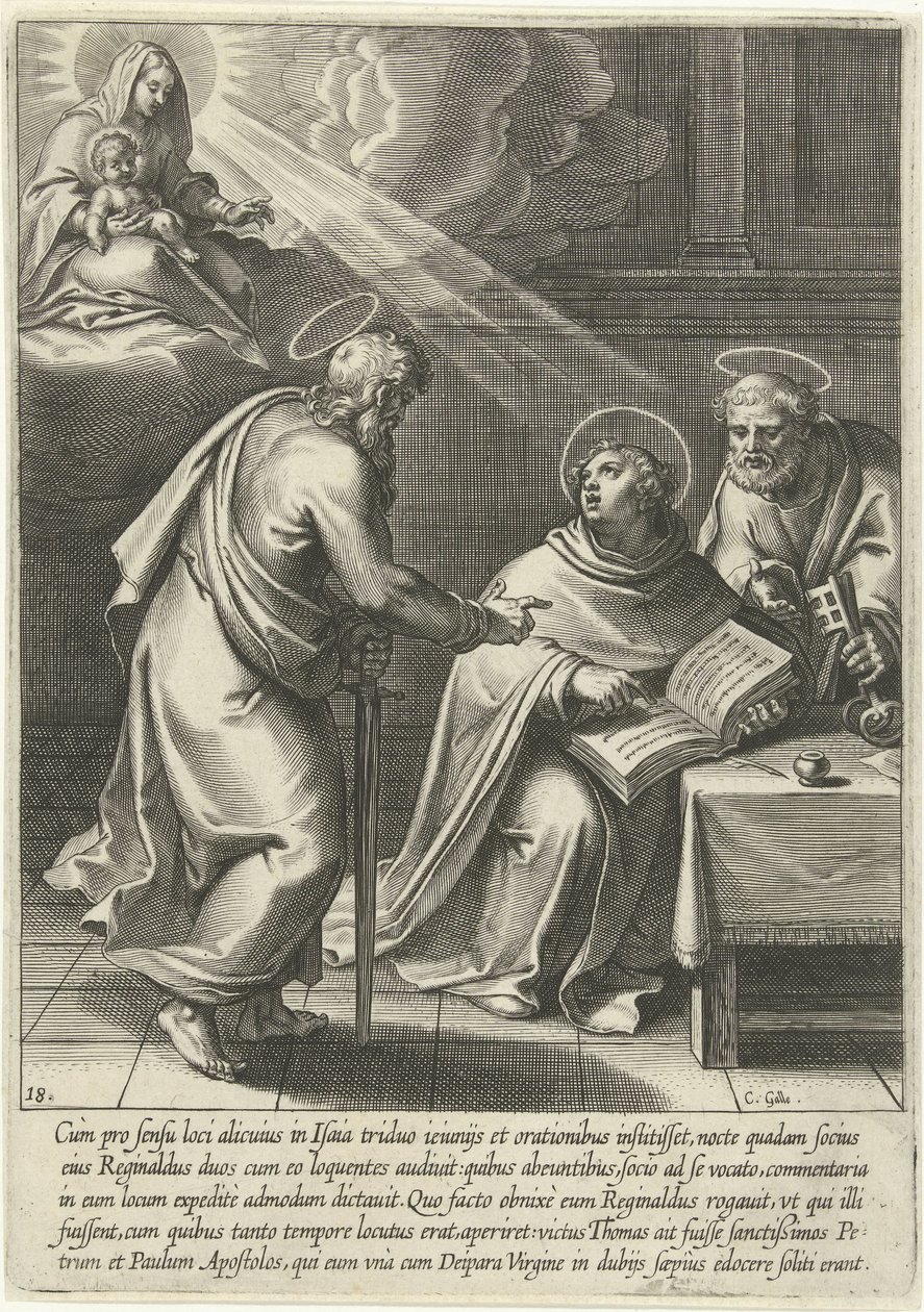 Thomas door Petrus en Paulus onderwezen door Cornelis Galle (I)