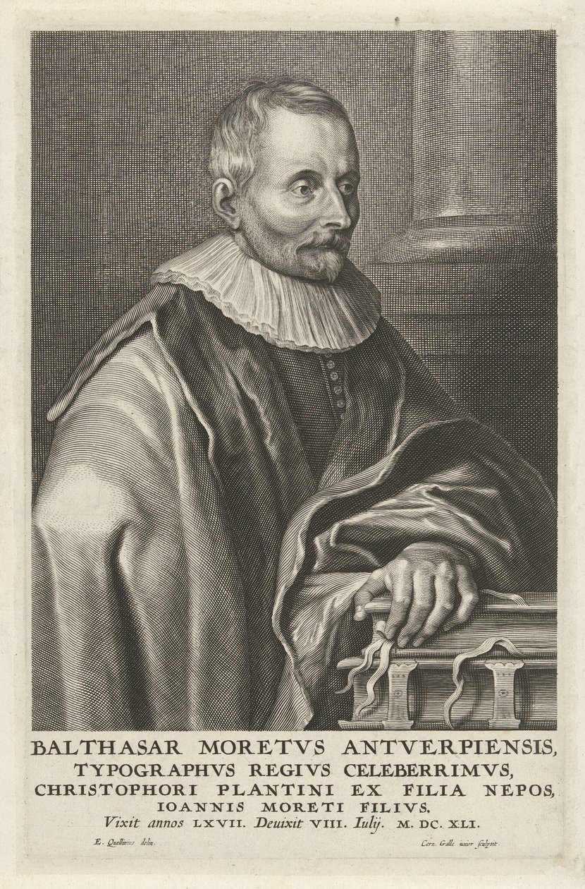 Portret van Balthasar Moretus door Cornelis Galle (II)