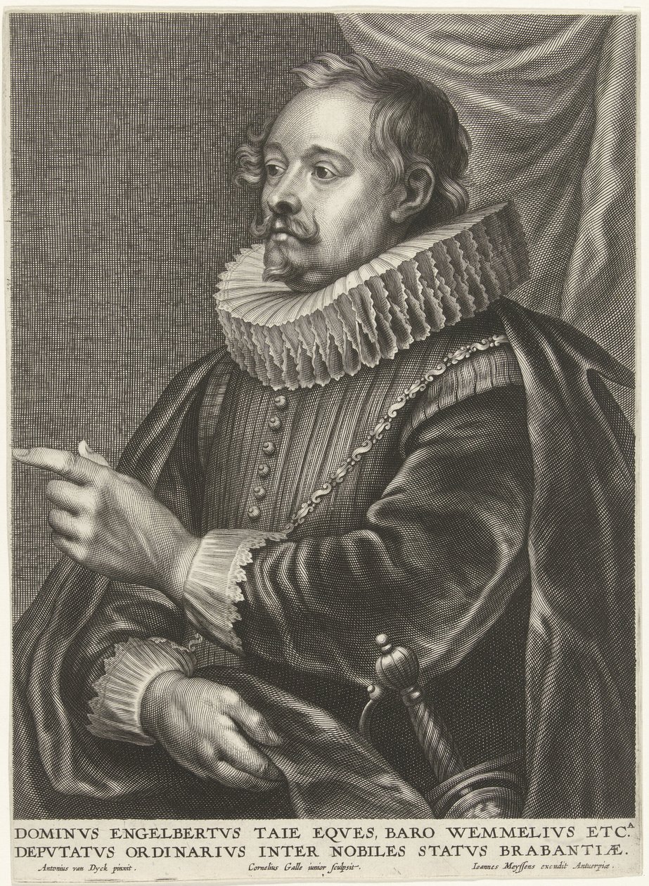 Portret van Engelbert Tajé, baron van Wemmel door Cornelis Galle (II)