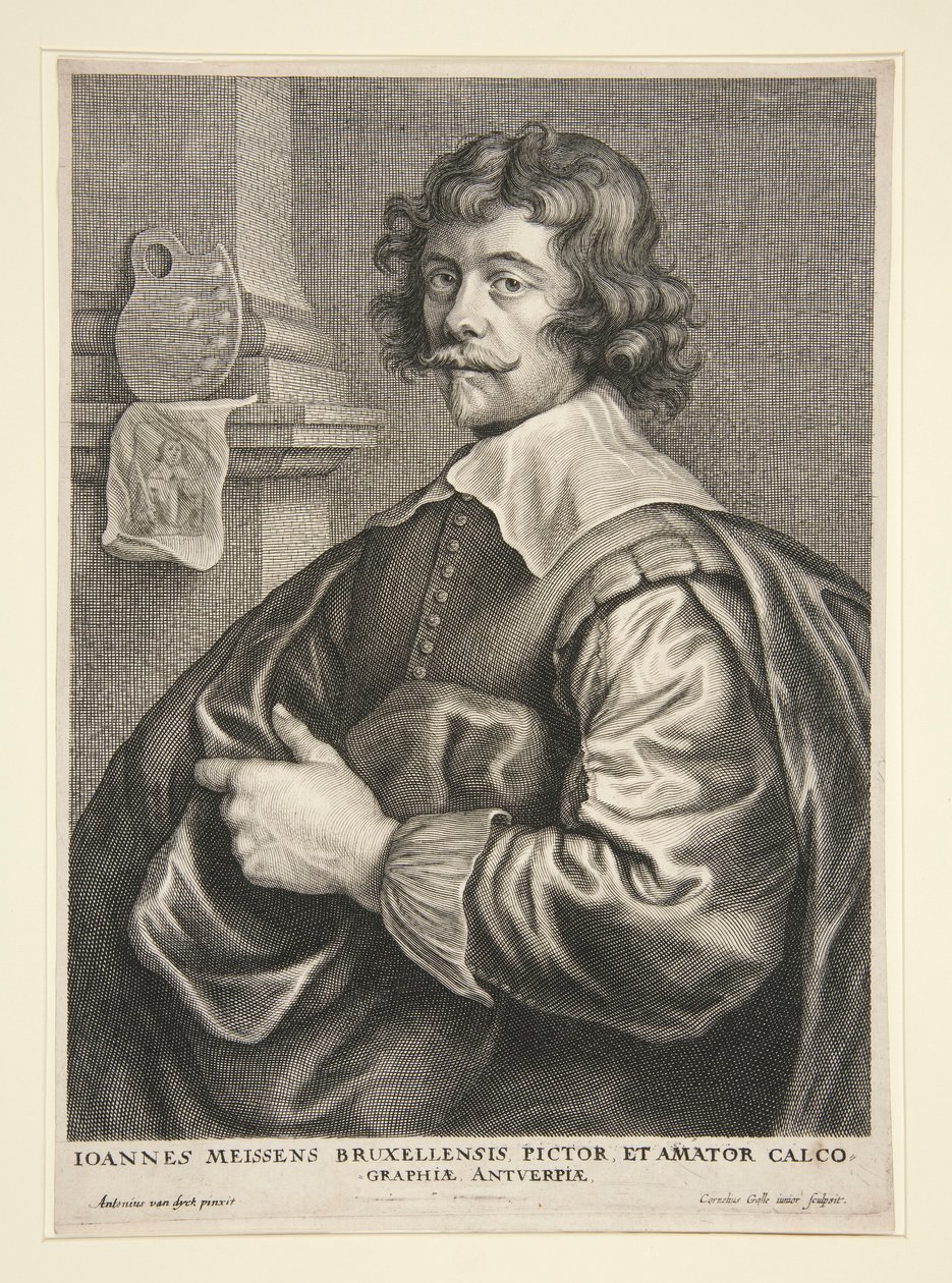 Joannes Meissens, schilder en uitgever in Brussel door Cornelis Galle II