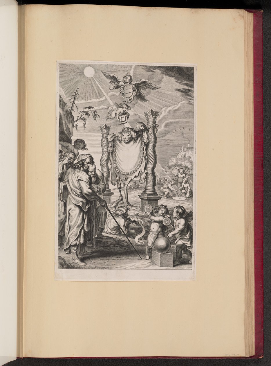 Titelpagina voor G. de St. Vincent, Opus Geometricum Quadraturae Circuli door Cornelis Galle II after Abraham Diepenbeeck
