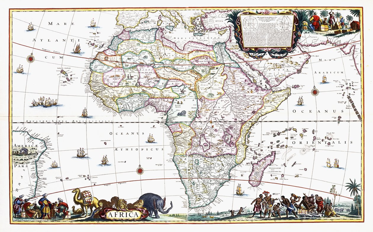 Kaart van Afrika, c.1696 door Cornelis III Danckerts