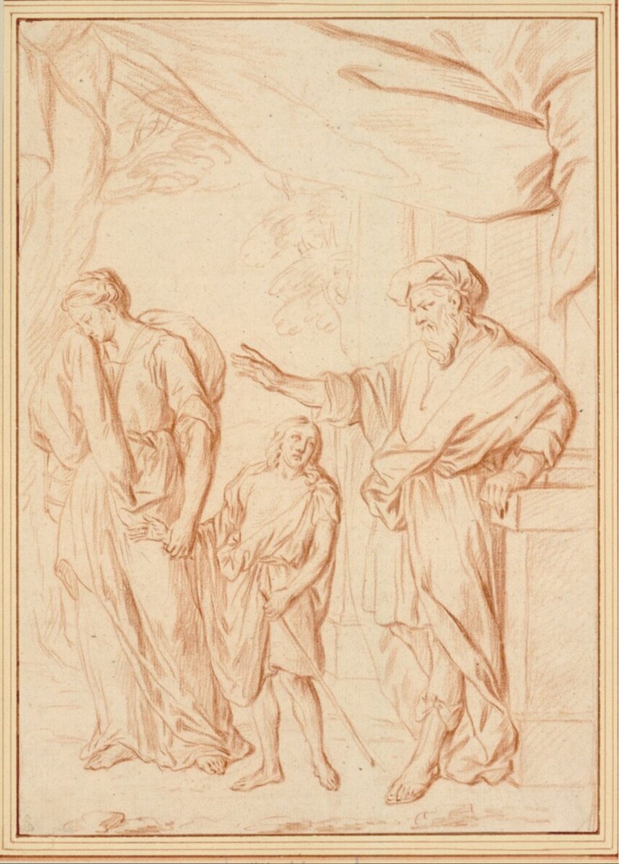 Het uitwerpen van Hagar door Cornelis Joseph d