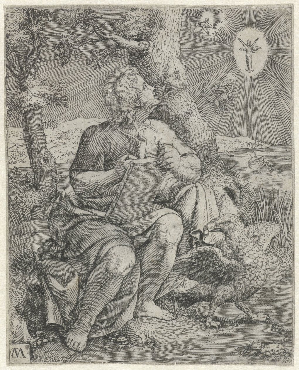 De evangelist Johannes door Cornelis Massijs