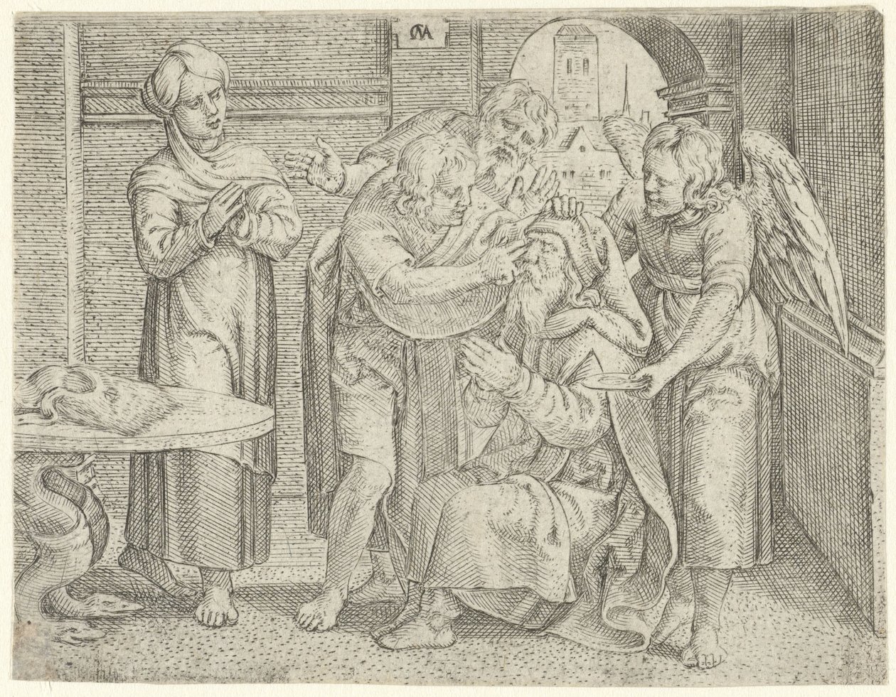 Genezing van Tobit door Cornelis Massijs