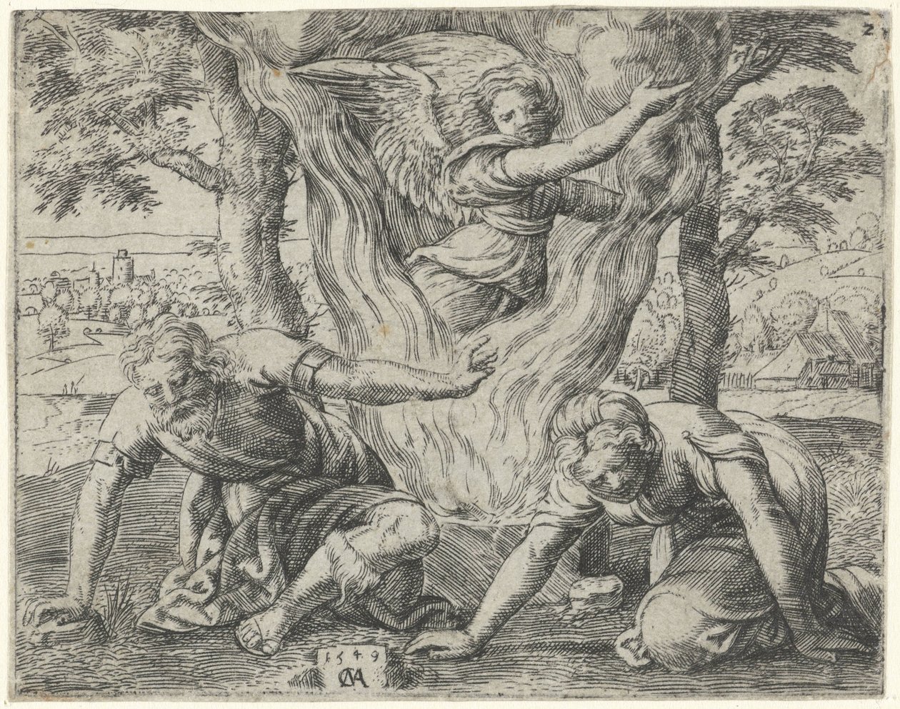 Offer van Manoach Geschiedenis van Simson (serie titel) door Cornelis Massijs