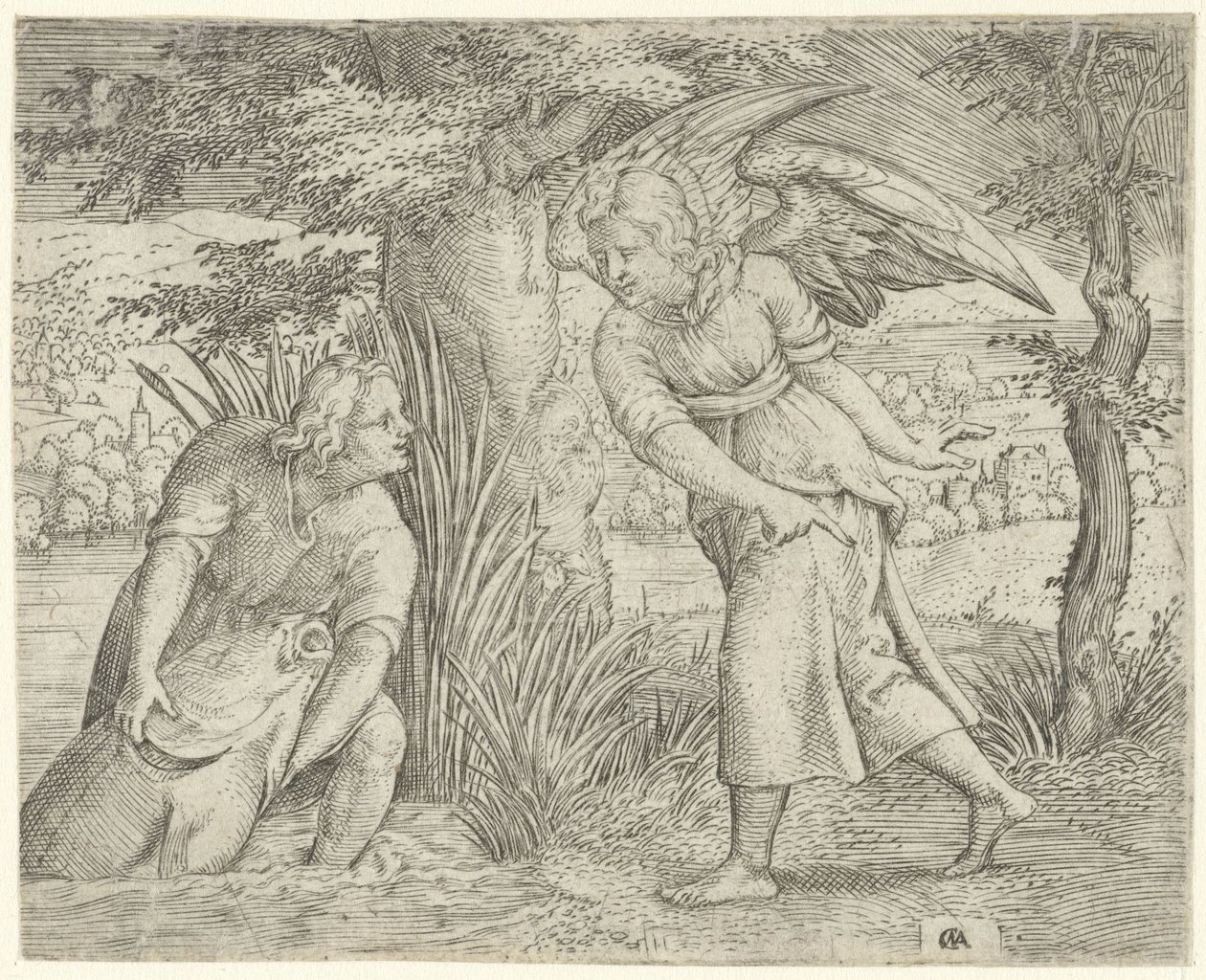 Tobias en de vis door Cornelis Massijs