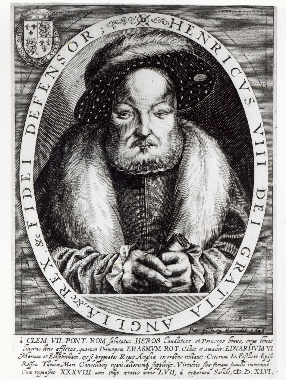 Portret van Hendrik VIII, gegraveerd door Peter Isselburg, 1646 door Cornelis Massys