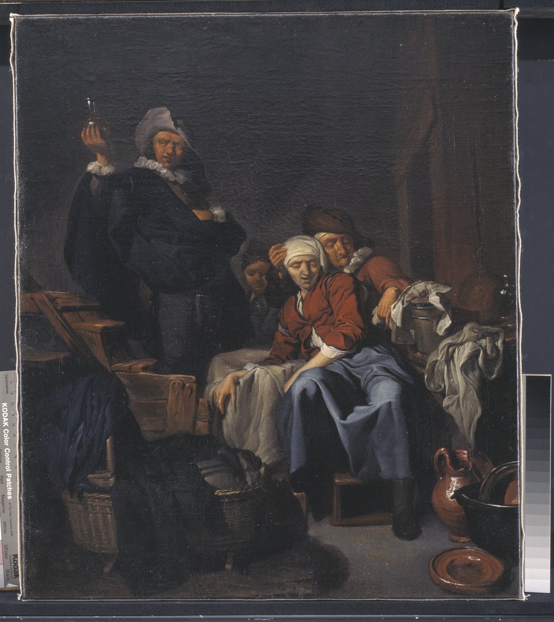 Een zieke boerin door Cornelis Pietersz Bega