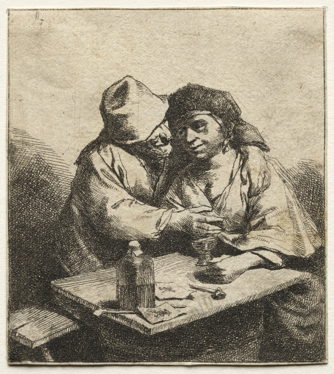 Het verliefde paar, midden 1600s door Cornelis Pietersz Bega
