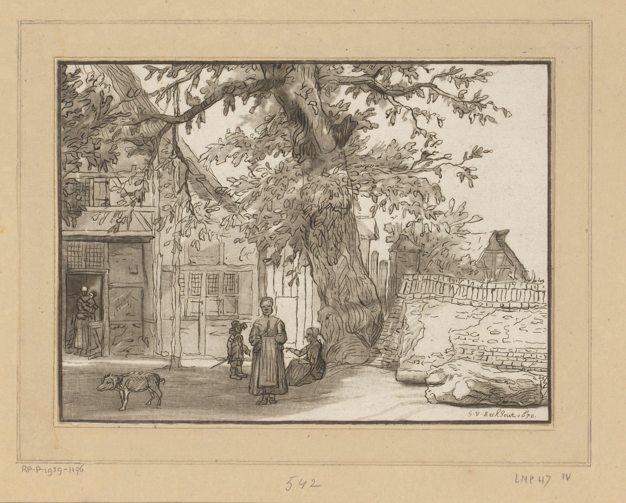 Herberg te Anrath door Cornelis Ploos van Amstel