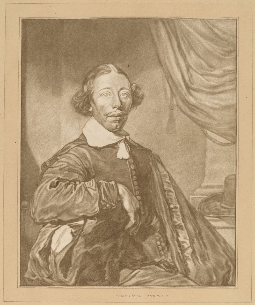 Portret van een Zittende Man door Cornelis Ploos van Amstel