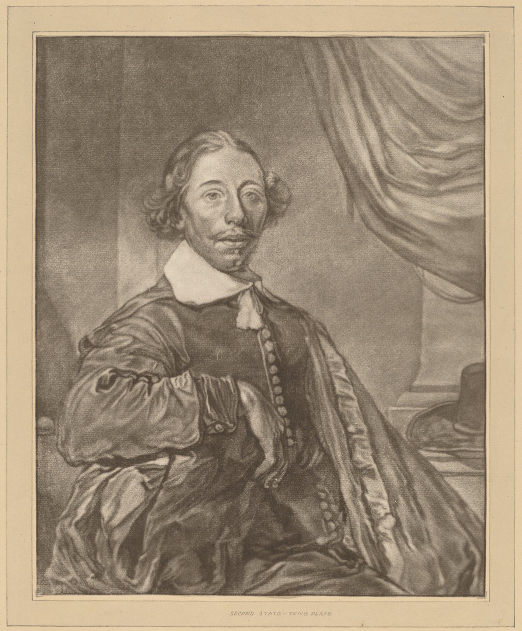 Portret van een Zittende Man door Cornelis Ploos van Amstel