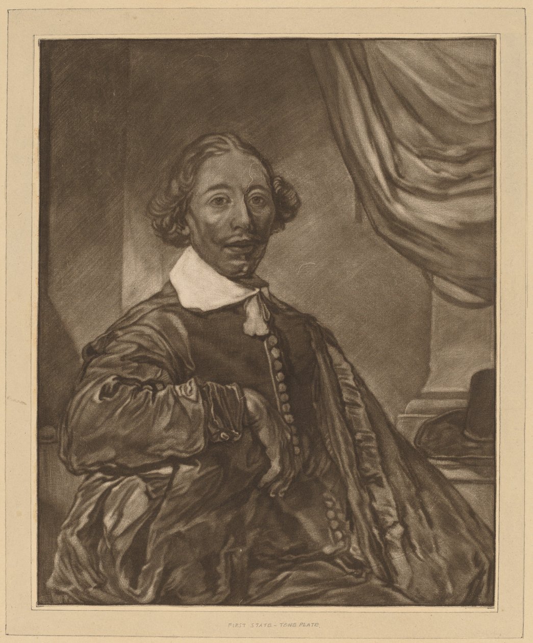 Portret van een Zittende Man door Cornelis Ploos van Amstel