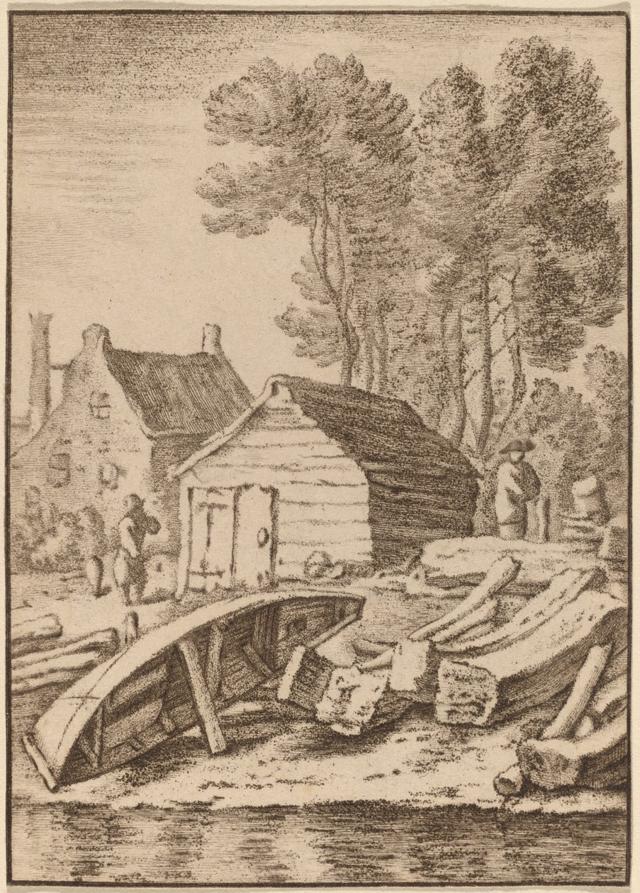 Scheepswerf, 1761, gepubliceerd 1765 door Cornelis Ploos van Amstel
